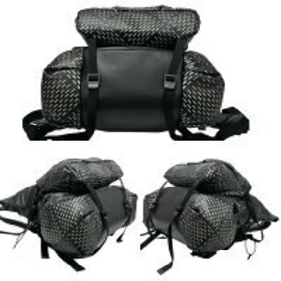 BOTTEGA VENETA calfskin leather backpack daypack black Mens - Picture 6 of 9